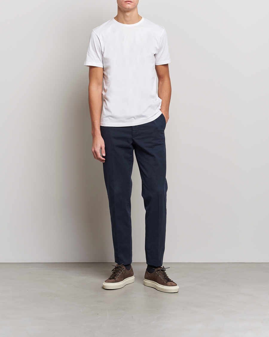 Men | T-Shirts | Stenströms | Solid Cotton T-Shirt White