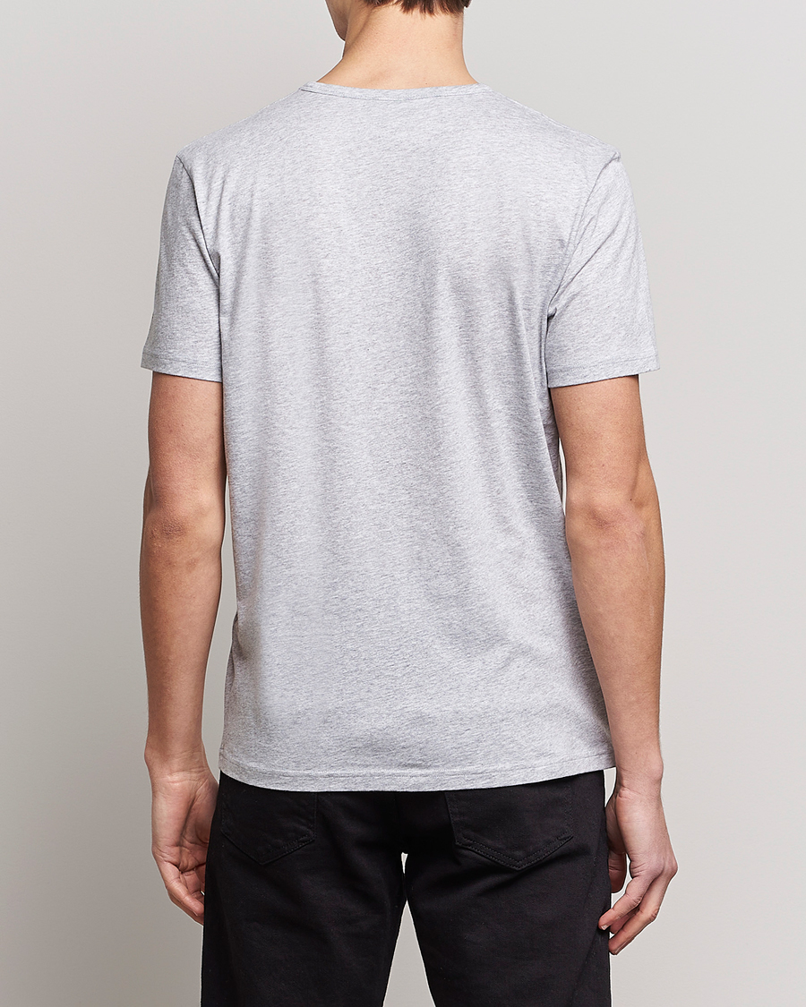Men | T-Shirts | Stenströms | Solid Cotton T-Shirt Grey Melange
