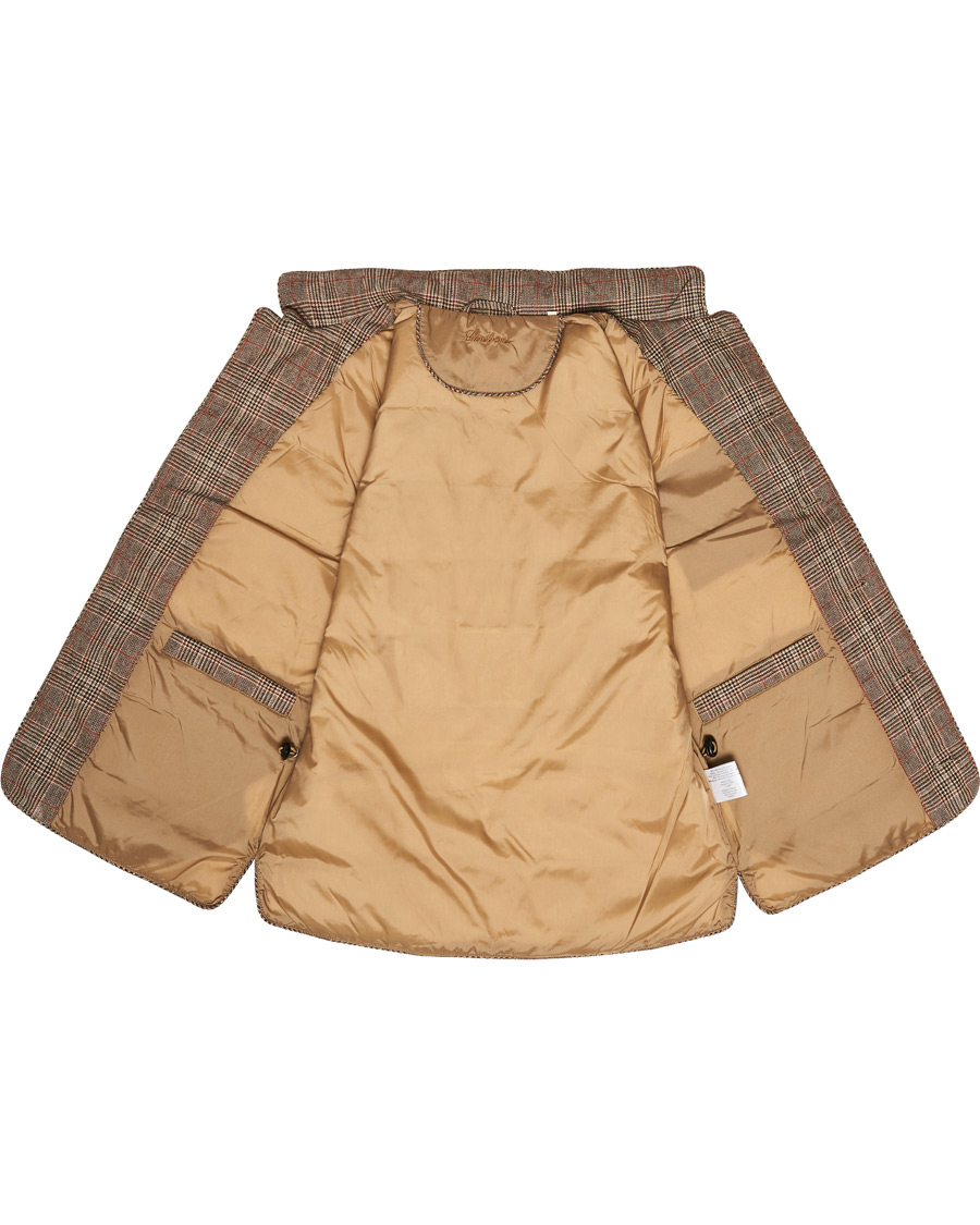 Men | Coats & Jackets | Stenströms | Quilted Check Wool Vest Brown