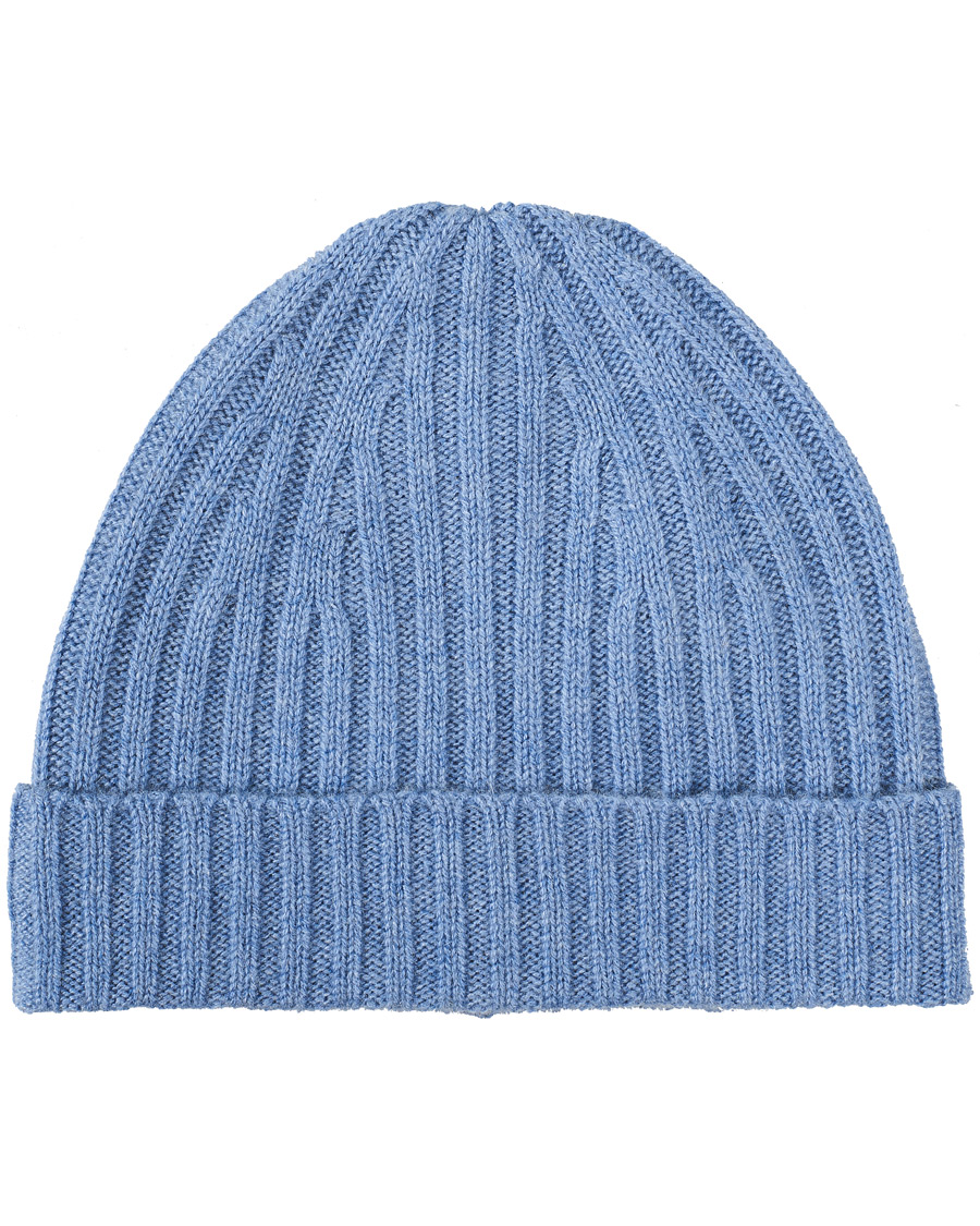 Men | Stenströms Ribbed Cashmere Hat Light Blue | Stenströms | Ribbed Cashmere Hat Light Blue