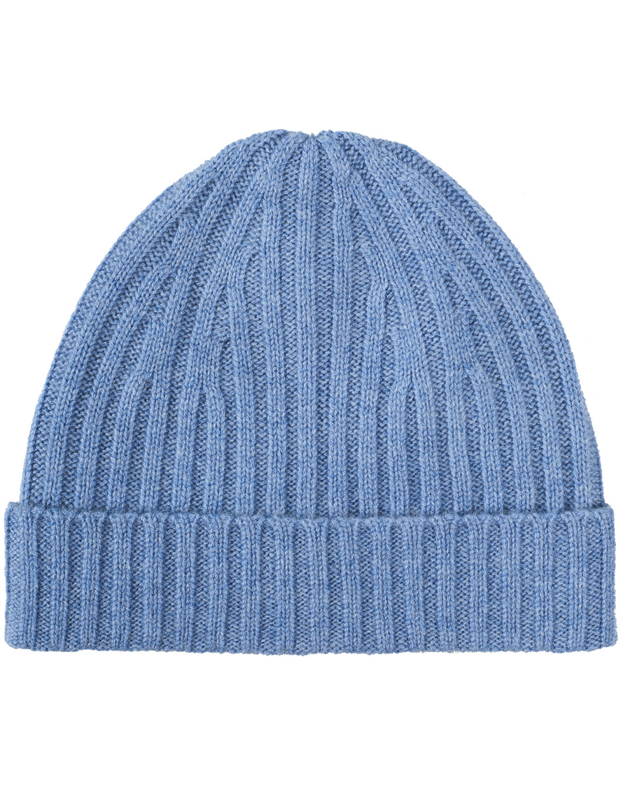 Men | Stenströms Ribbed Cashmere Hat Light Blue | Stenströms | Ribbed Cashmere Hat Light Blue
