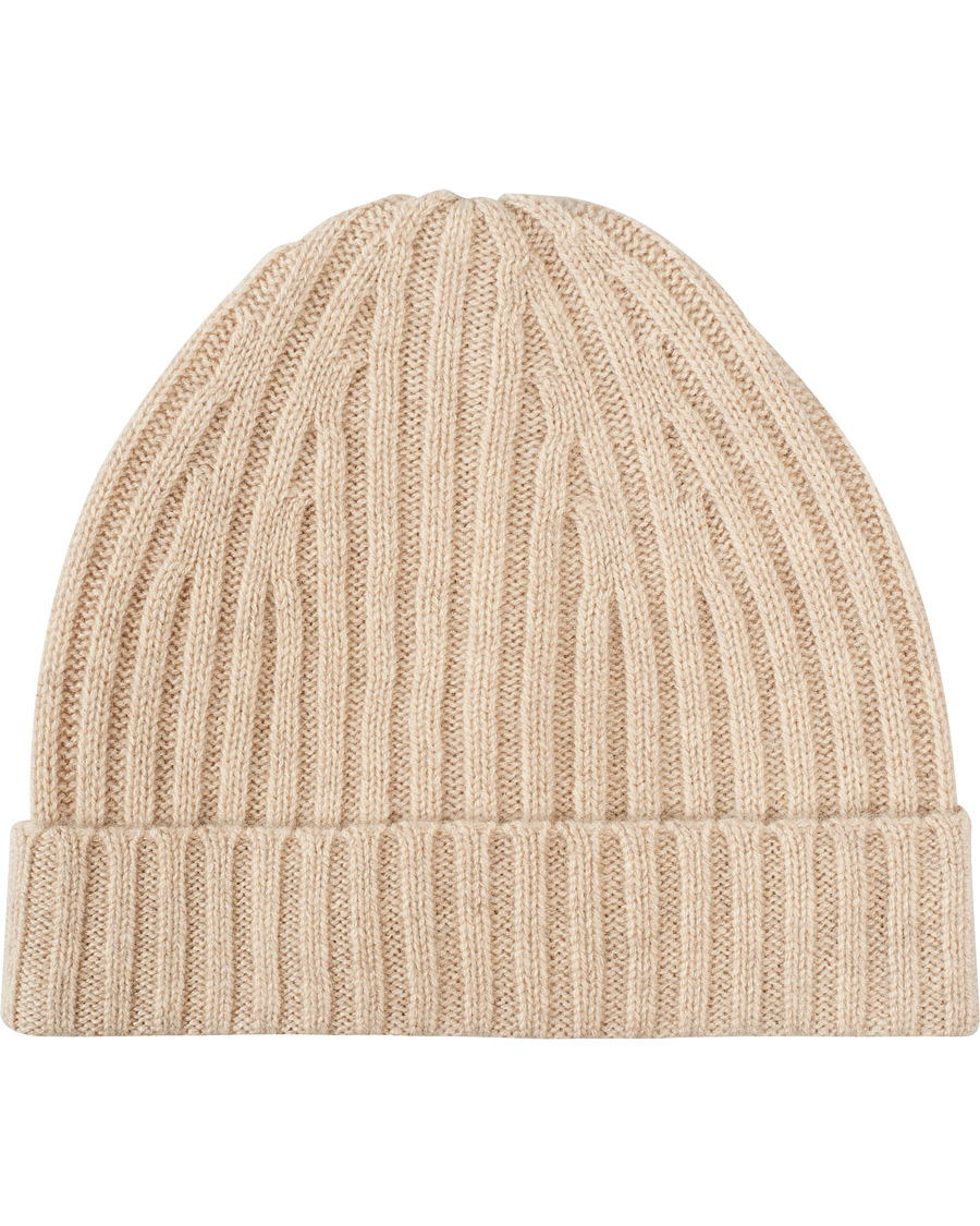 Men | Stenströms Ribbed Cashmere Hat Beige | Stenströms | Ribbed Cashmere Hat Beige