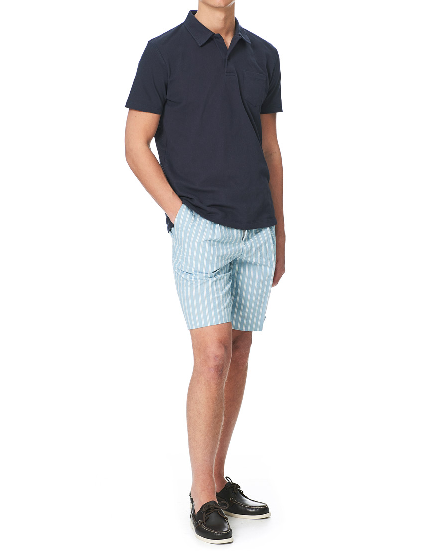 Men | Shorts | BOSS BLACK | BOSS Pepe Striped Seersucker Shorts Pastel Blue