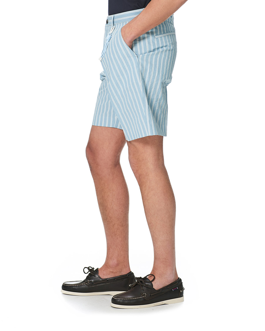 Men | Shorts | BOSS BLACK | BOSS Pepe Striped Seersucker Shorts Pastel Blue
