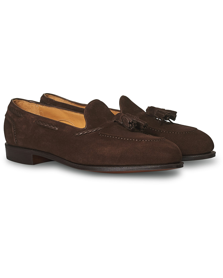 Men | Edward Green Belgravia Tassel Loafer Mink Suede | Edward Green | Belgravia Tassel Loafer Mink Suede