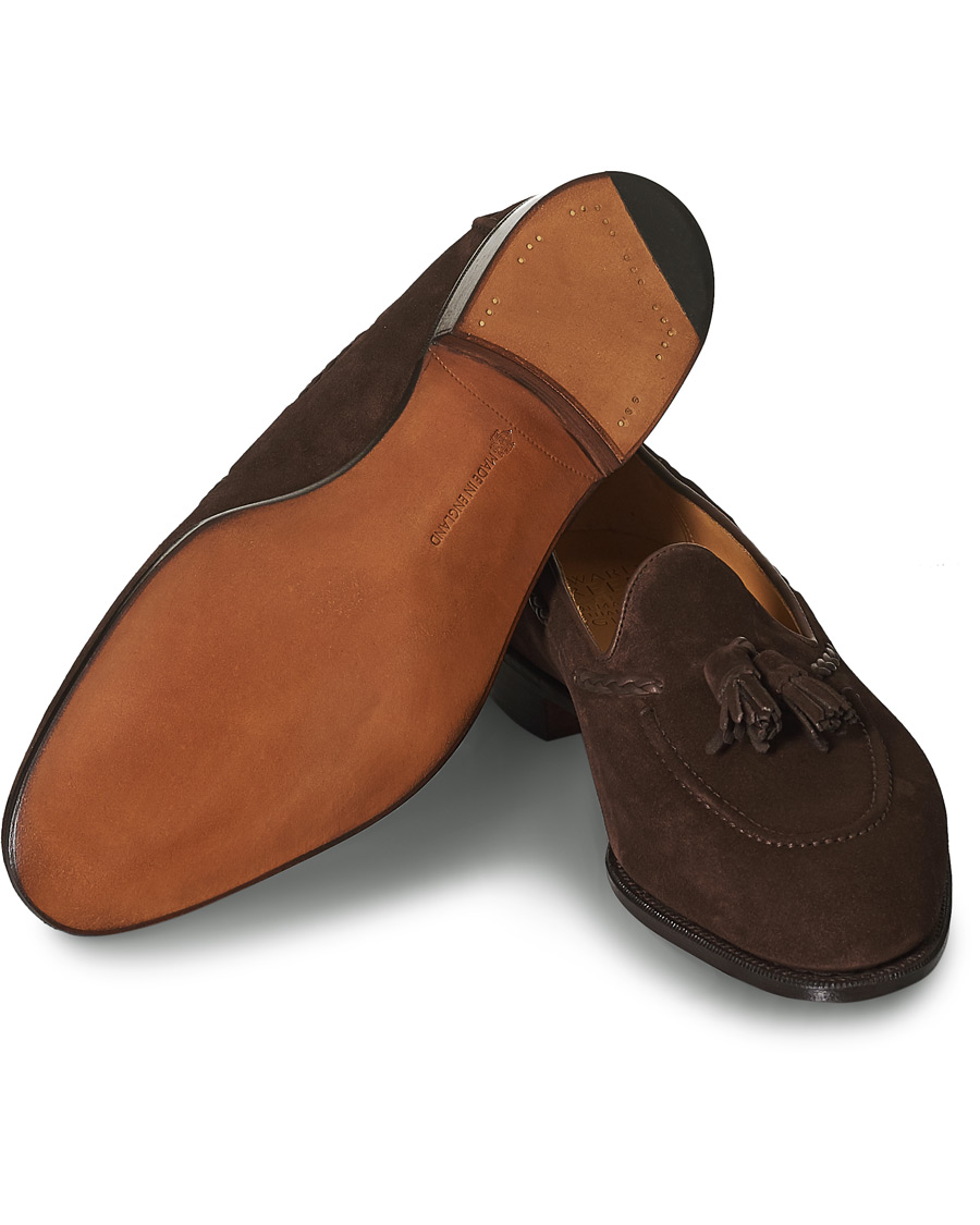 Men | Edward Green Belgravia Tassel Loafer Mink Suede | Edward Green | Belgravia Tassel Loafer Mink Suede