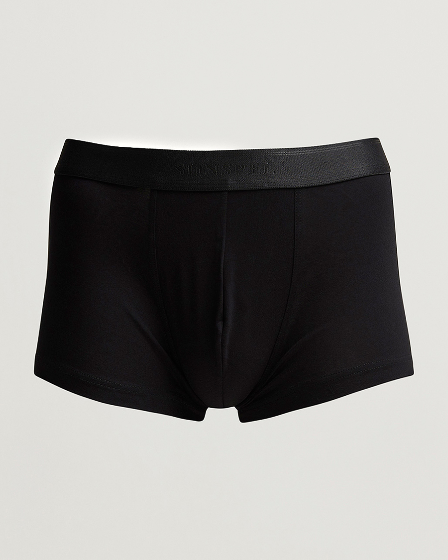 Men | Underwear & Socks | Sunspel | Cotton Stretch Trunk Black