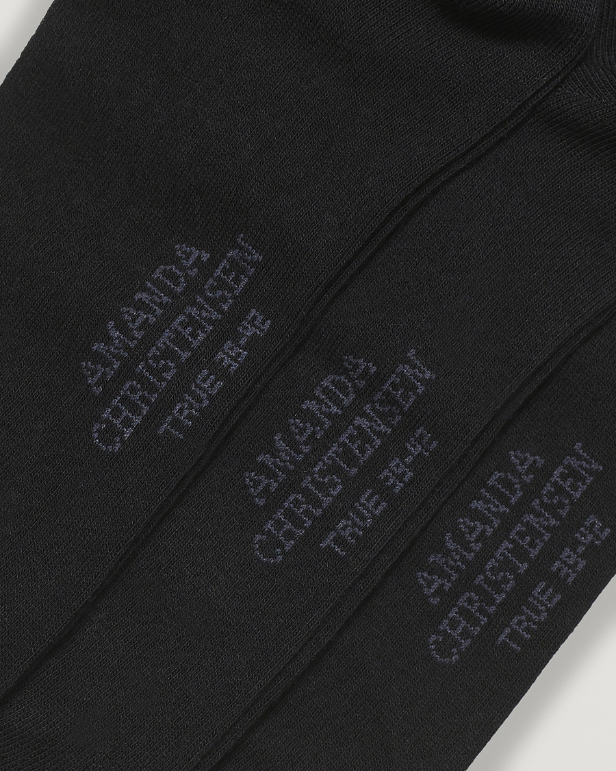 Men | Underwear & Socks | Amanda Christensen | 3-Pack True Cotton Socks Black
