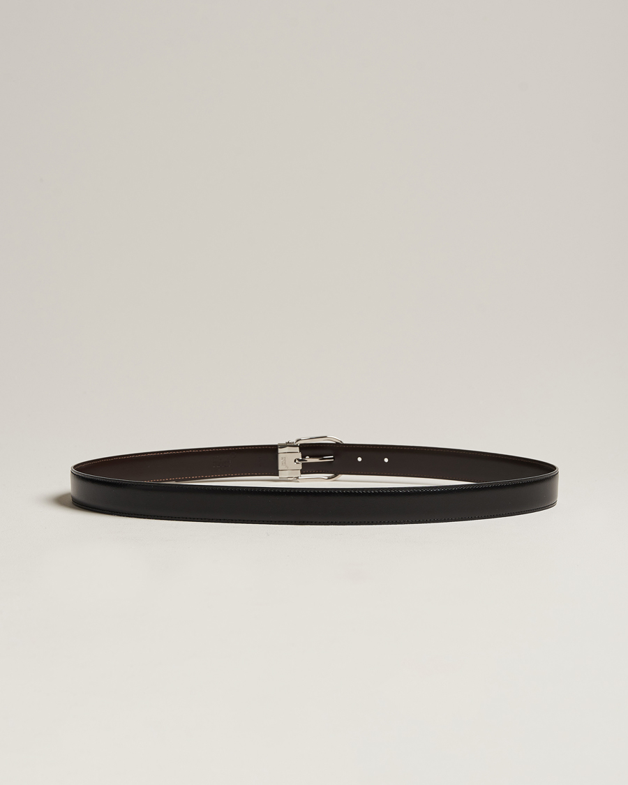 Men | Leather Belts | Montblanc | Reversible Horseshoe Buckle 30mm Belt  Black/Brown