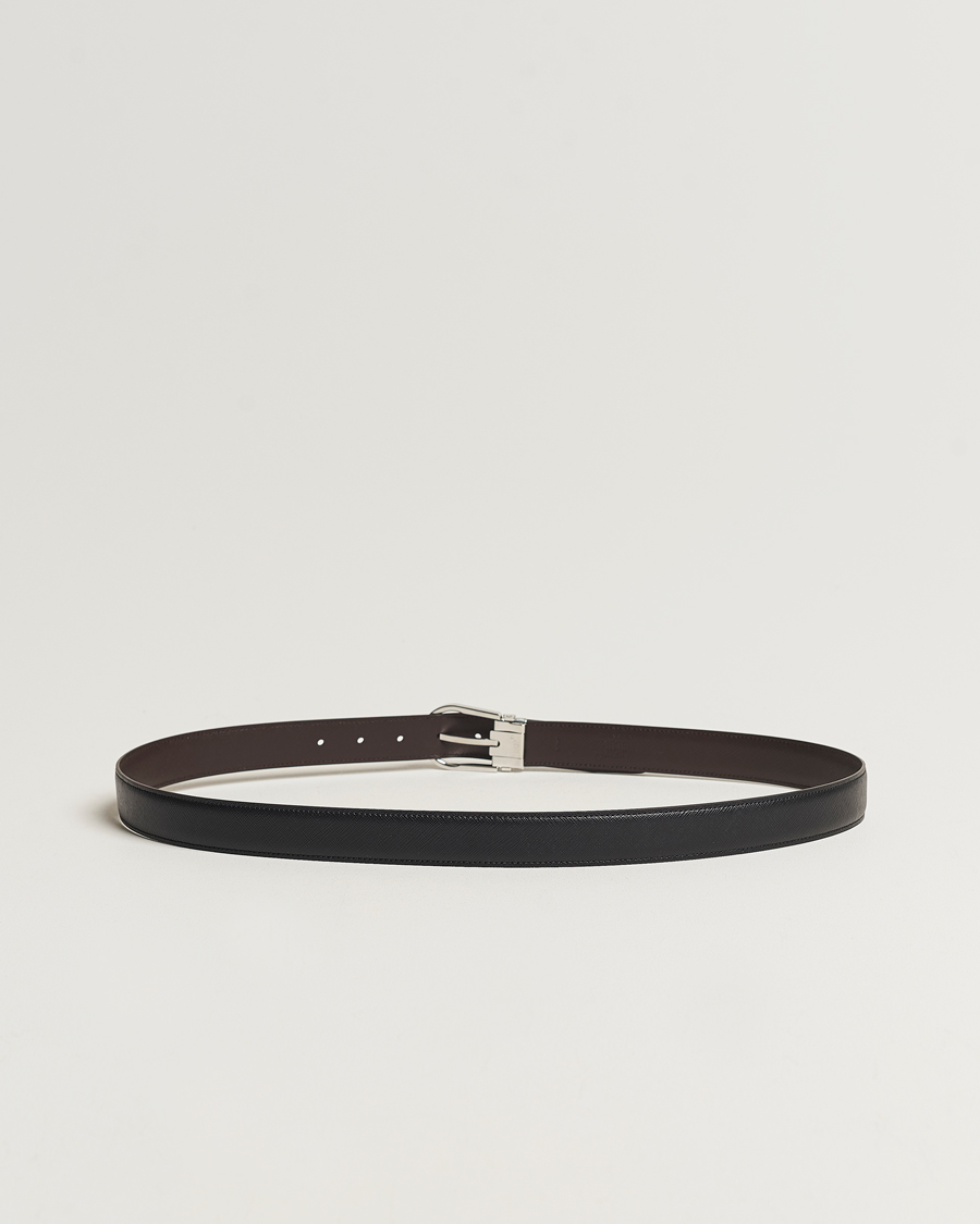 Men | Leather Belts | Montblanc | Reversible Saffiano Leather 30mm Belt Black/Brown