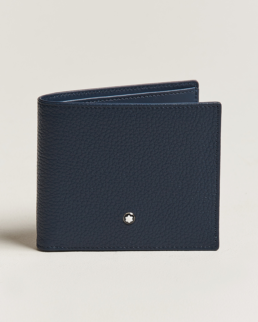 Men | Montblanc | Montblanc | Meisterstück Soft Grain Wallet 6cc Blue