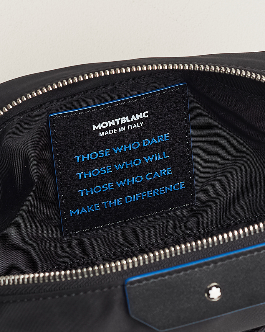 Men | Montblanc Blue Spirit Case Medium Wash Bag Black/Blue | Montblanc | Blue Spirit Case Medium Wash Bag Black/Blue
