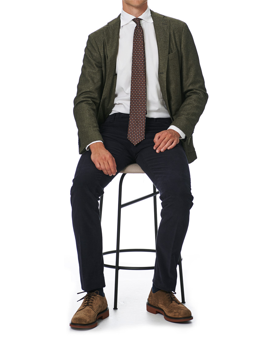 Men | Shirts | Finamore Napoli | Tokyo Slim Fit Flannel Shirt White