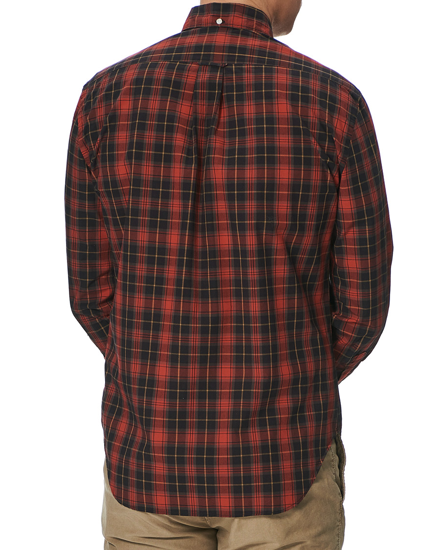 Men | Shirts | Gitman Vintage | Button Down Beefy Plaid Shirt Black/Red