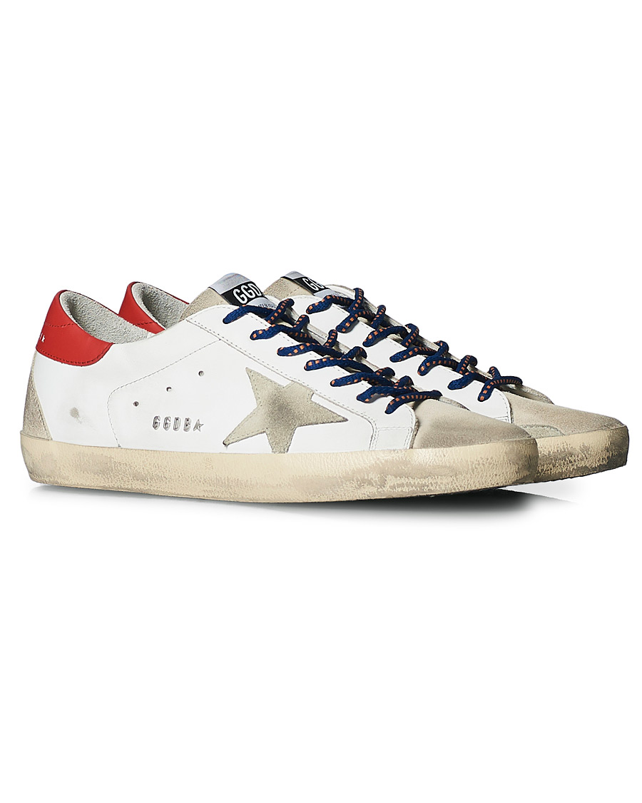 Men | Golden Goose Deluxe Brand Super-Star Sneaker White/Red | Golden Goose | Deluxe Brand Super-Star Sneaker White/Red