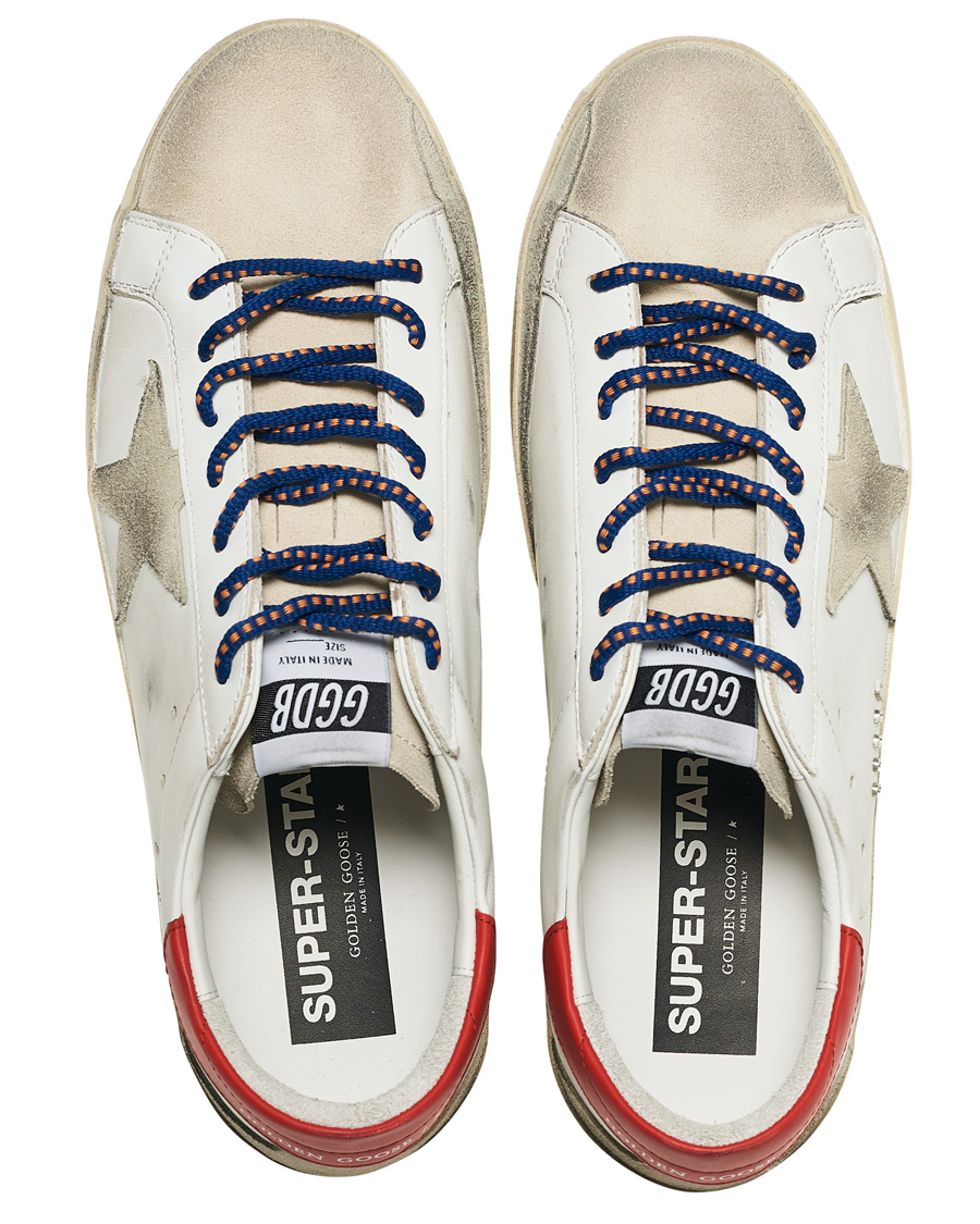 Men | Golden Goose Deluxe Brand Super-Star Sneaker White/Red | Golden Goose | Deluxe Brand Super-Star Sneaker White/Red