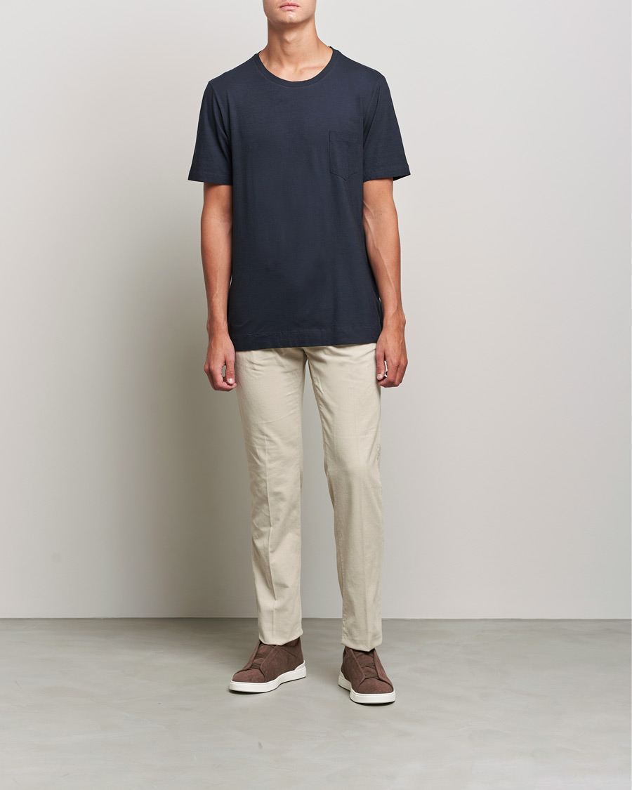 Men | T-Shirts | Massimo Alba | Panarea Watercolor T-Shirt Washed Black