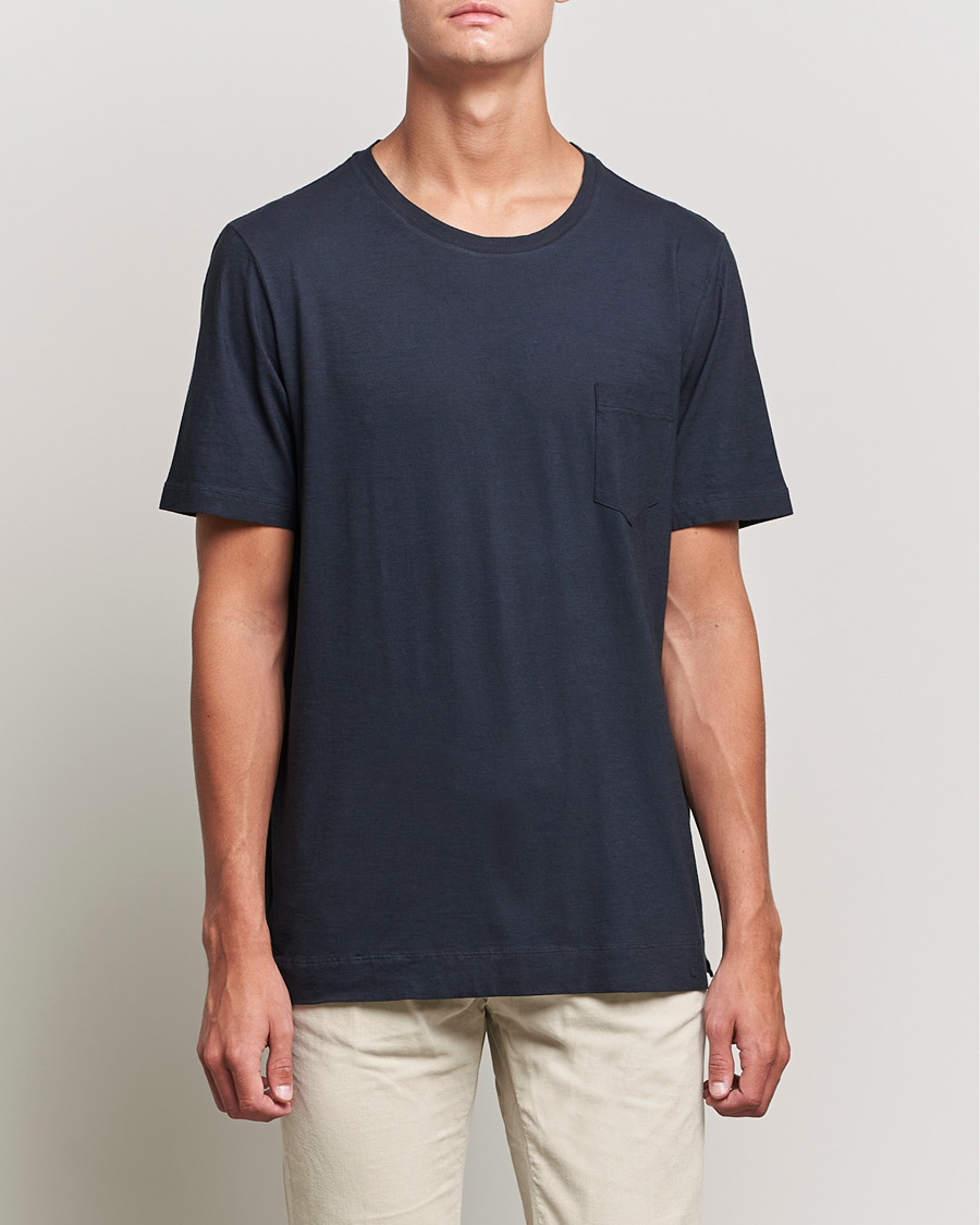 Men | T-Shirts | Massimo Alba | Panarea Watercolor T-Shirt Washed Black