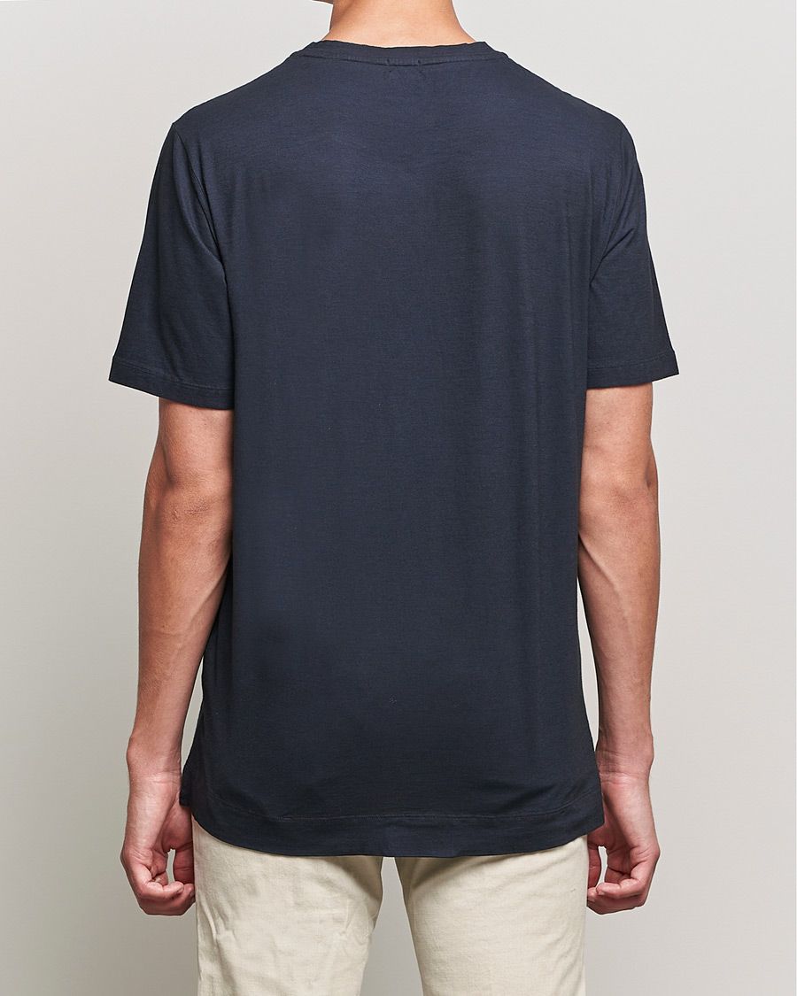 Men | T-Shirts | Massimo Alba | Panarea Watercolor T-Shirt Washed Black