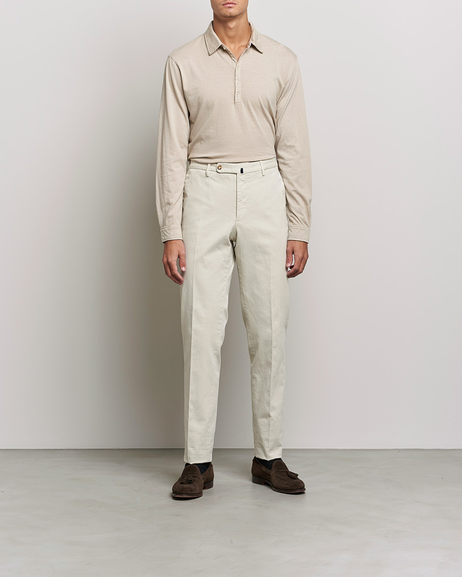Men | Sweaters & Knitwear | Massimo Alba | Ischia Cotton/Cashmere Polo Light Beige