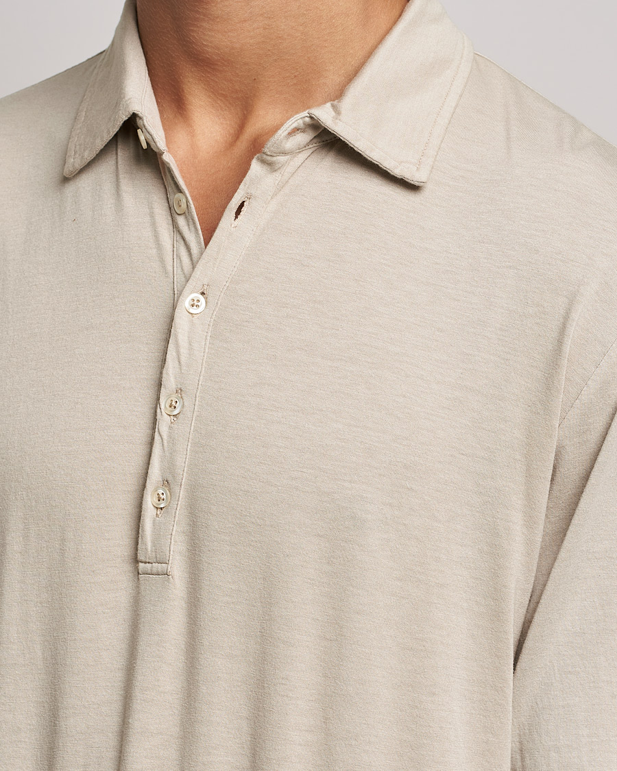 Men | Sweaters & Knitwear | Massimo Alba | Ischia Cotton/Cashmere Polo Light Beige