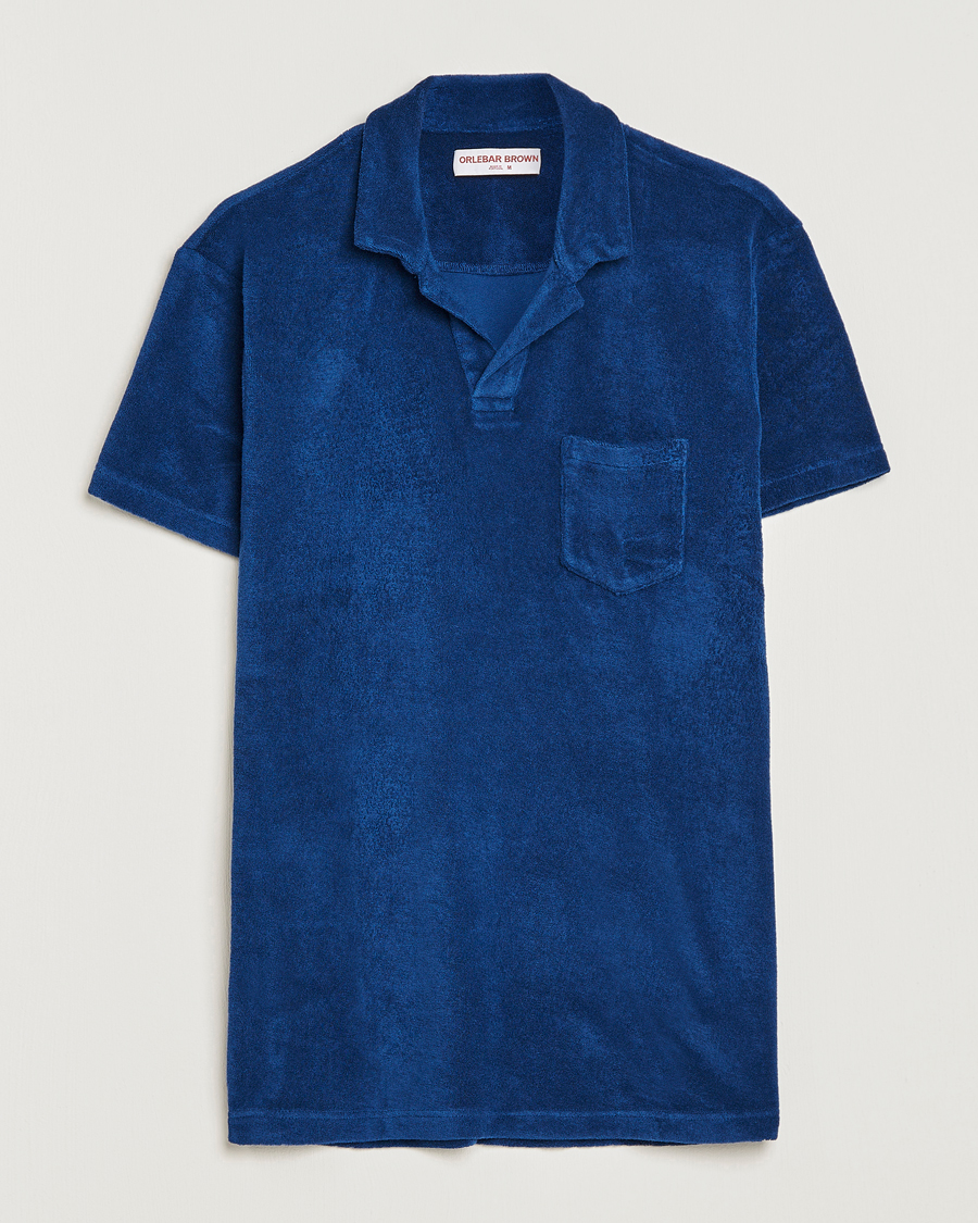 Men | Polo Shirts | Orlebar Brown | Terry Polo Blue Wash