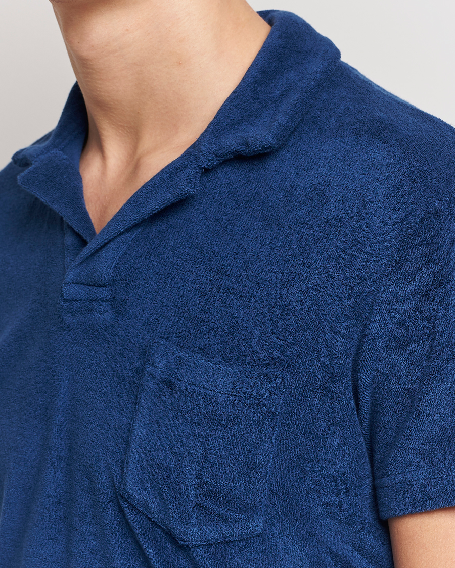 Men | Polo Shirts | Orlebar Brown | Terry Polo Blue Wash