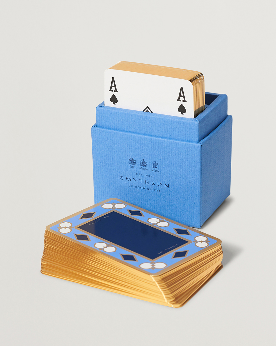 Men | Home | Smythson | SmythsonPlaying CardNile Blue