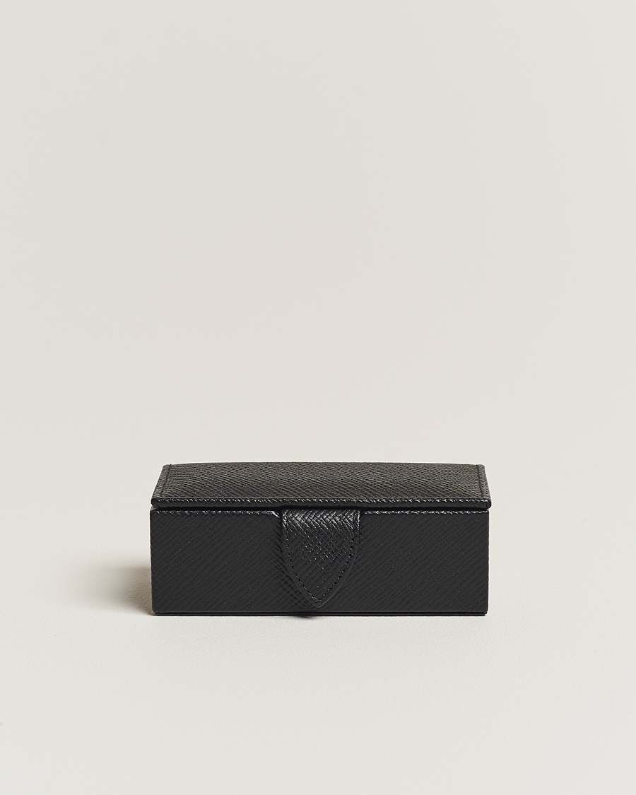 Men |  | Smythson | Panama Mini Cufflink Box Black