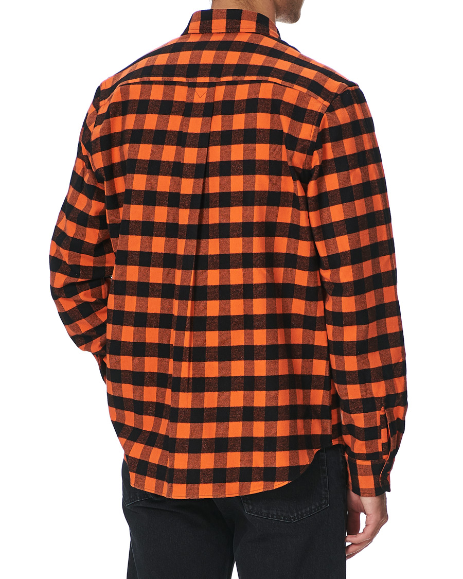 Men | Shirts | KENZO | Flannel Shirt Orange Check