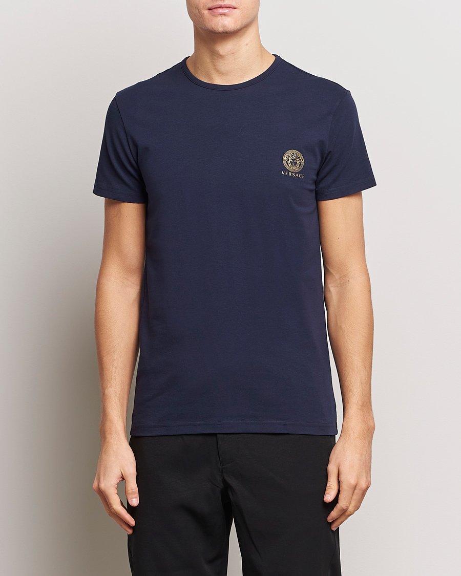 Men | Short Sleeve T-shirts | Versace | Medusa Tee Navy