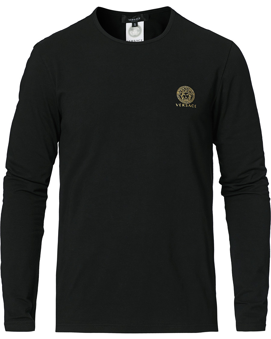 Men | T-Shirts | Versace | Medusa Long Sleeve Tee Black