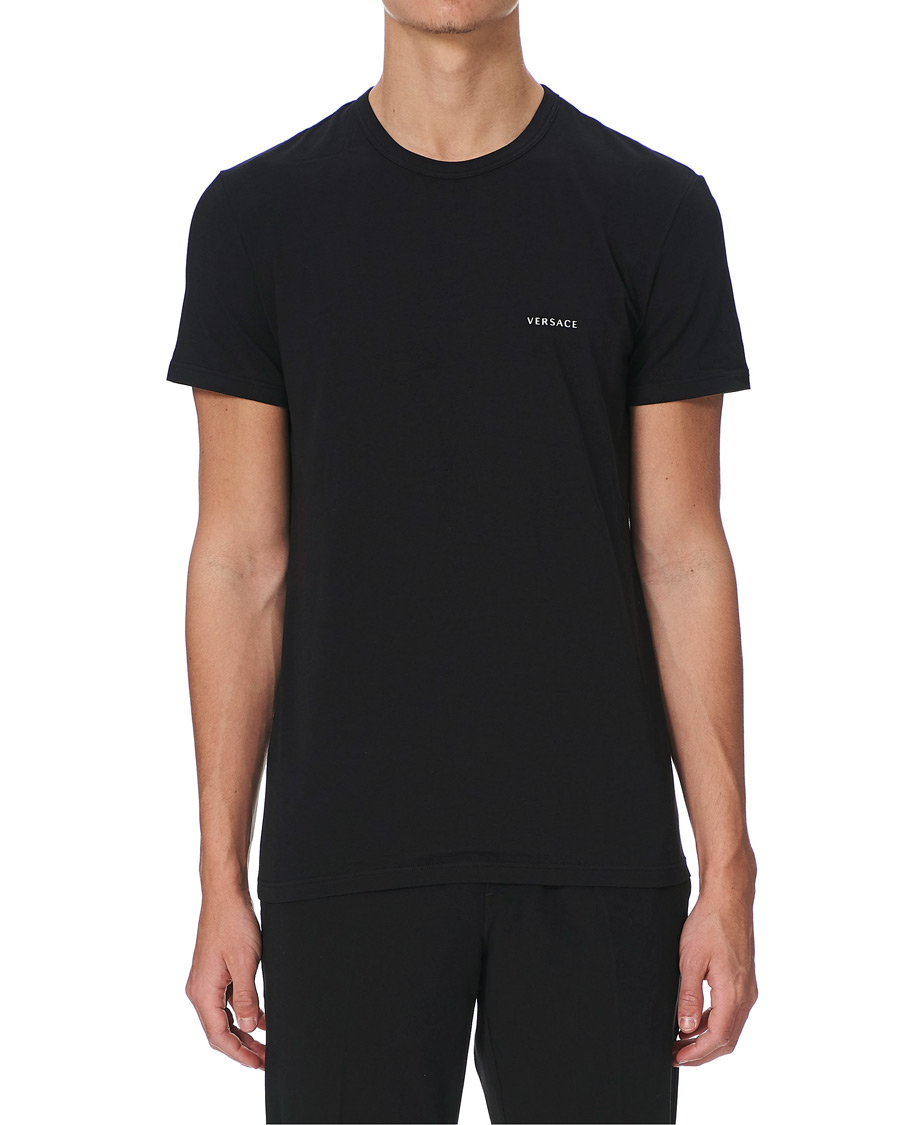 Men | T-Shirts | Versace | Logo Tee Black