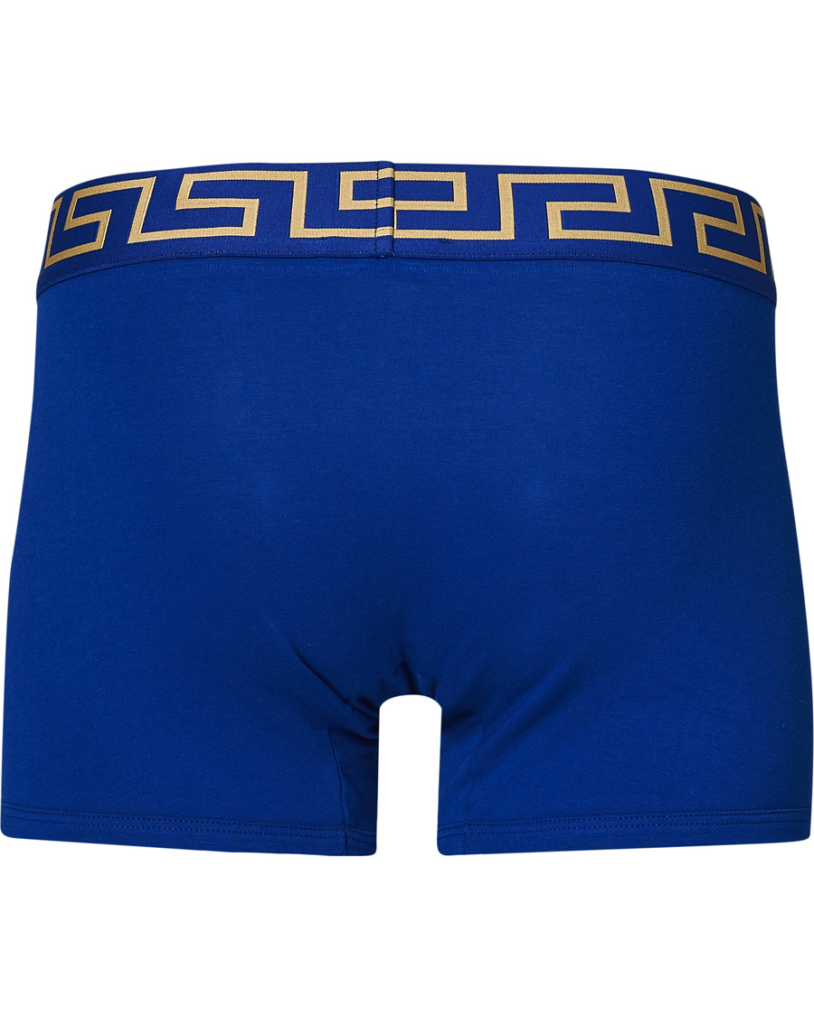 Men | Underwear & Socks | Versace | Greca Boxer Briefs Blue