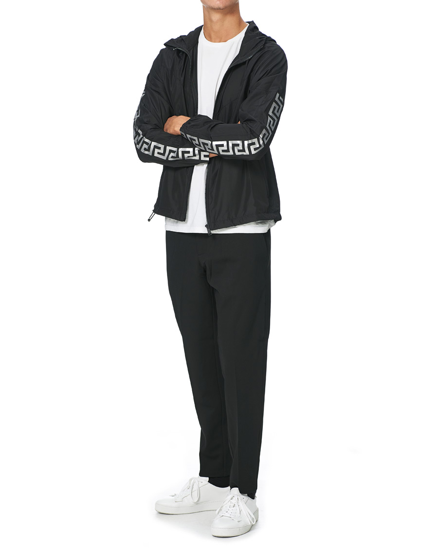 Men | Coats & Jackets | Versace | Monogram Hooded Jacket Black