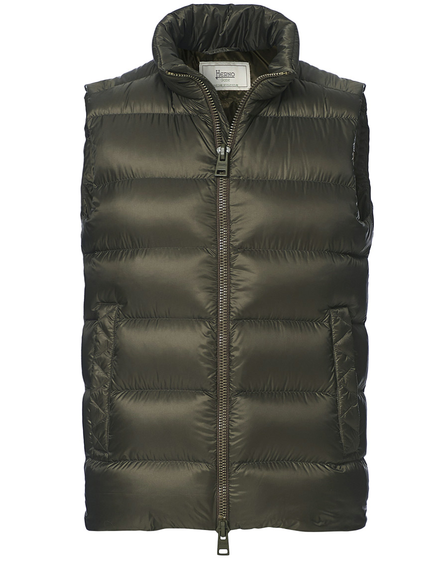 Herno Globe Down Puffer Gilet Forest Green at CareOfCarl.com