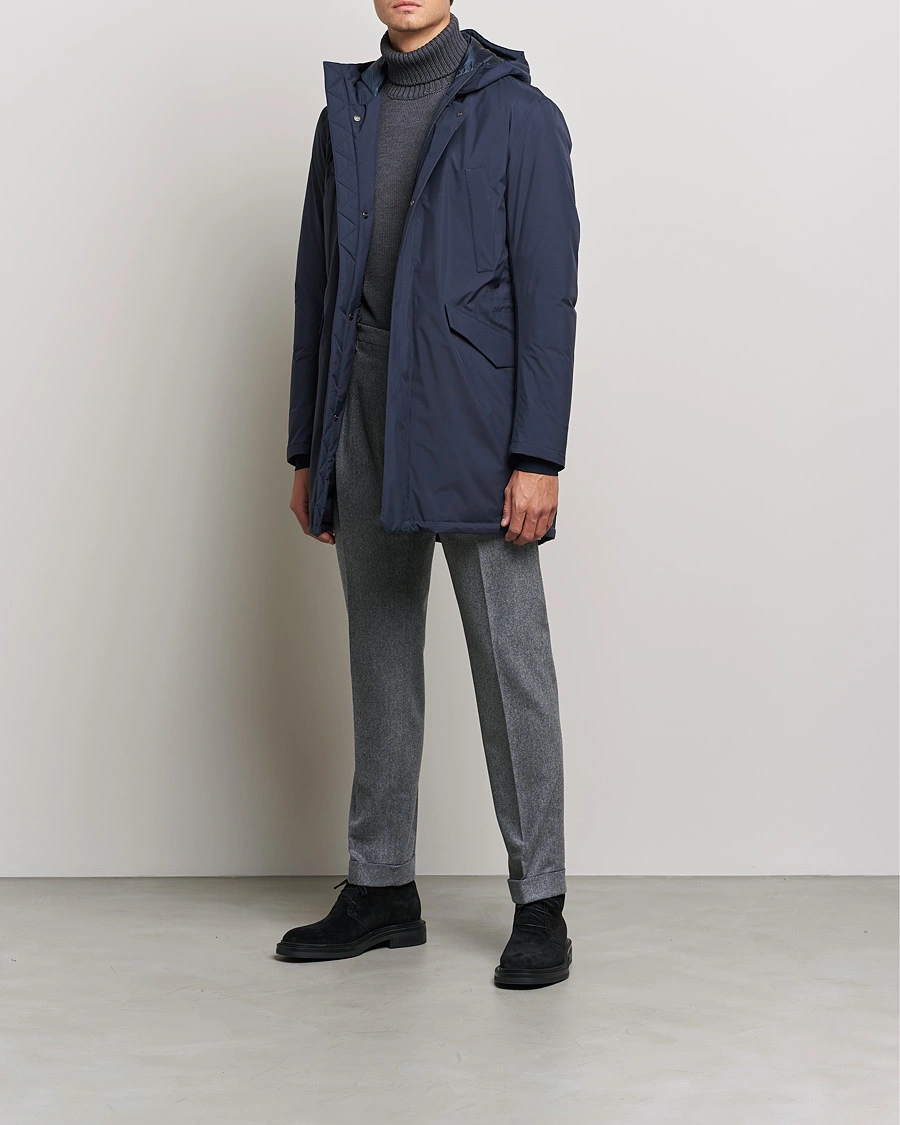 Men | Coats & Jackets | Herno | Laminar Goretex Car Coat Navy