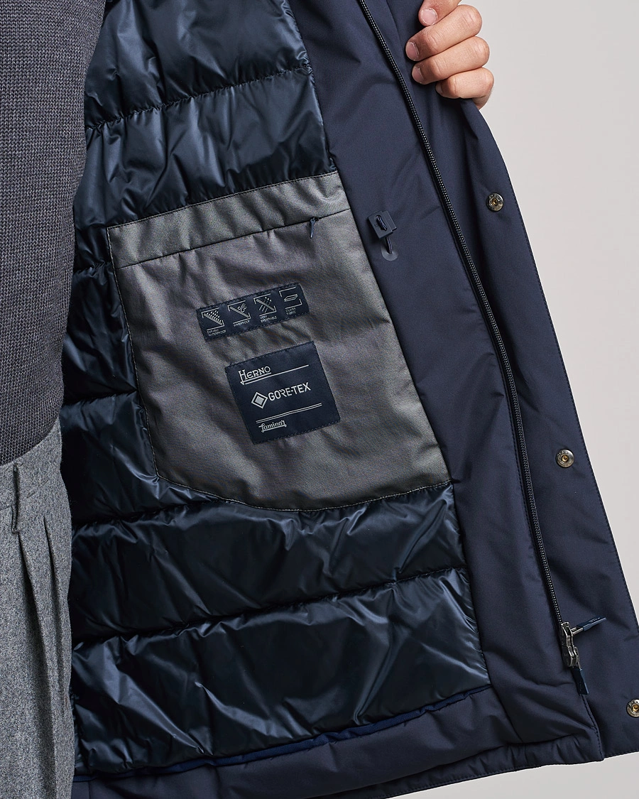 Men | Coats & Jackets | Herno | Laminar Goretex Car Coat Navy