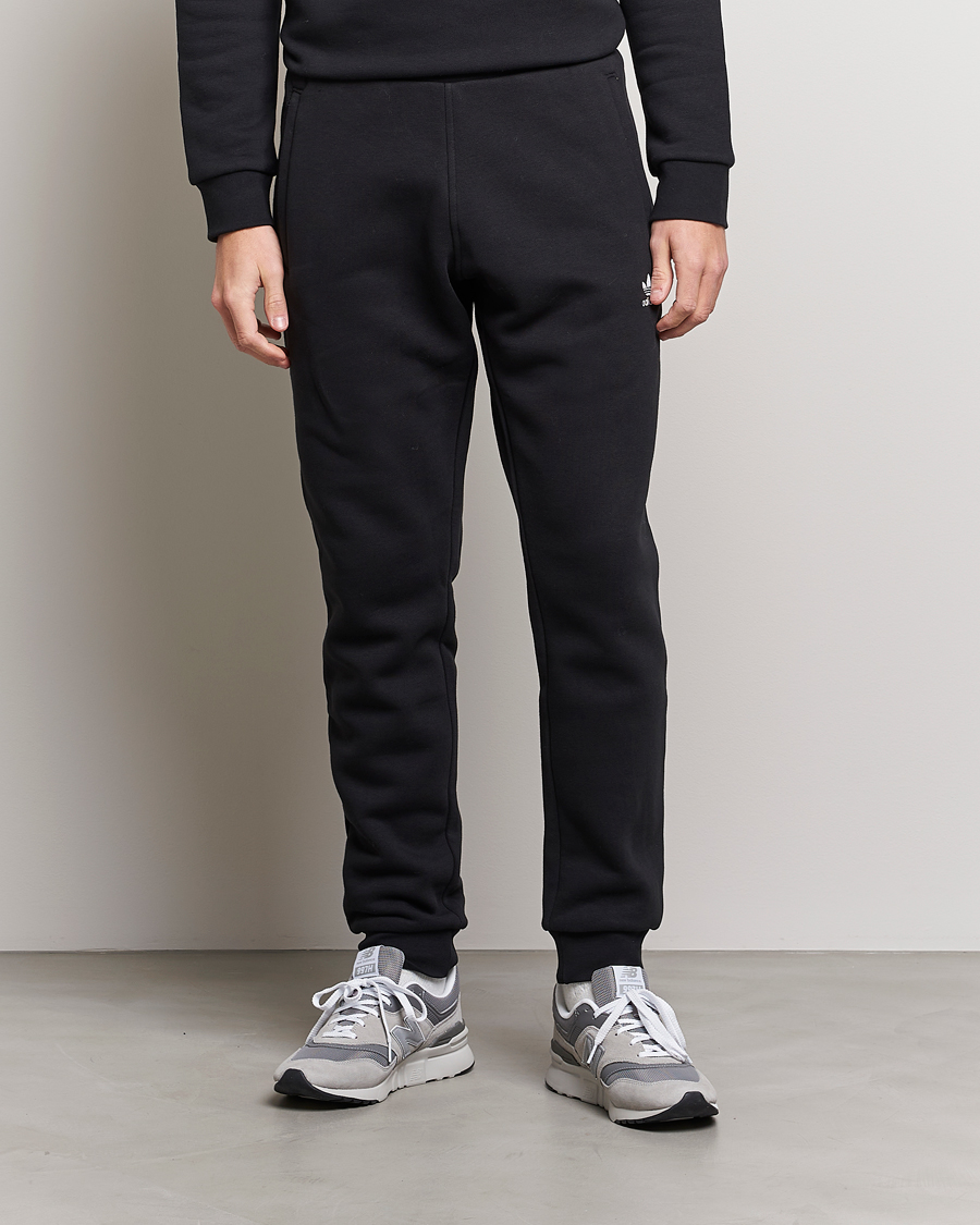 Men | Trousers | adidas Originals | Essential Trefoil Sweatpants Black
