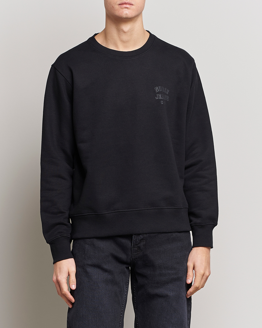 Men |  | Nudie Jeans | Frasse Logo Sweatshirt Black