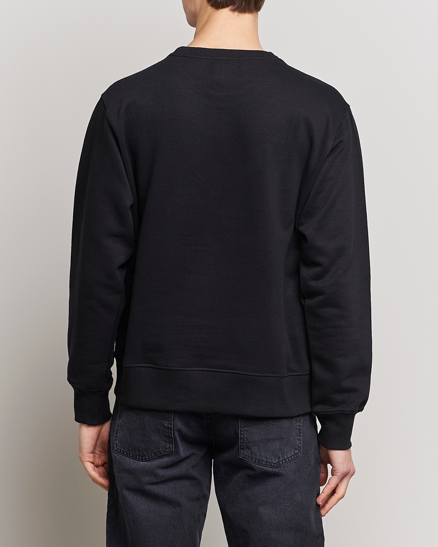 Men | Sweaters & Knitwear | Nudie Jeans | Frasse Logo Sweatshirt Black