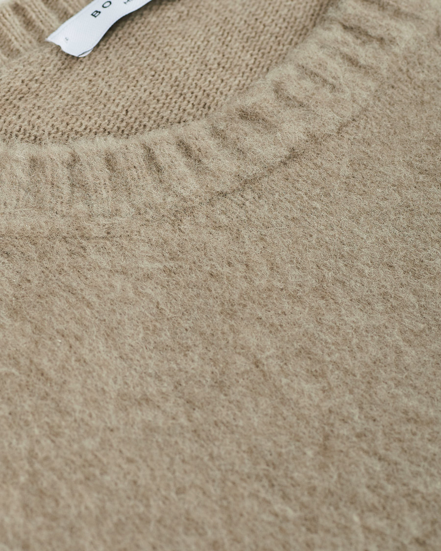 Men | Sweaters & Knitwear | Boglioli | Brushed Wool/Cashmere Sweater Beige