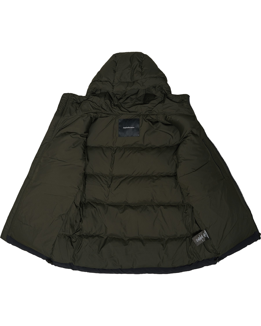Men | Coats & Jackets | Peak Performance | Rivel Down Hooded Jacket Olive Extreme