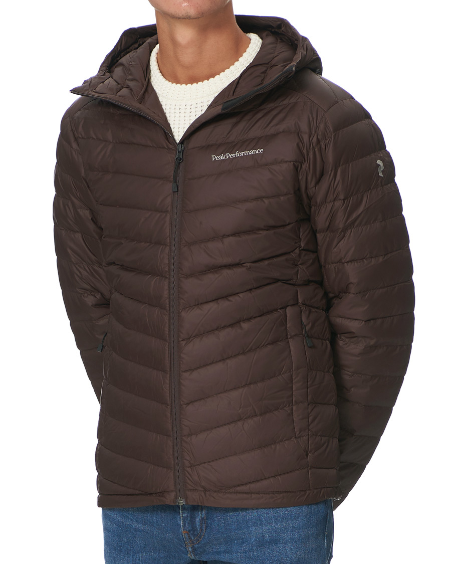Men | Coats & Jackets | Peak Performance | Frost Liner Down Hooded Jacket Ridge Rock