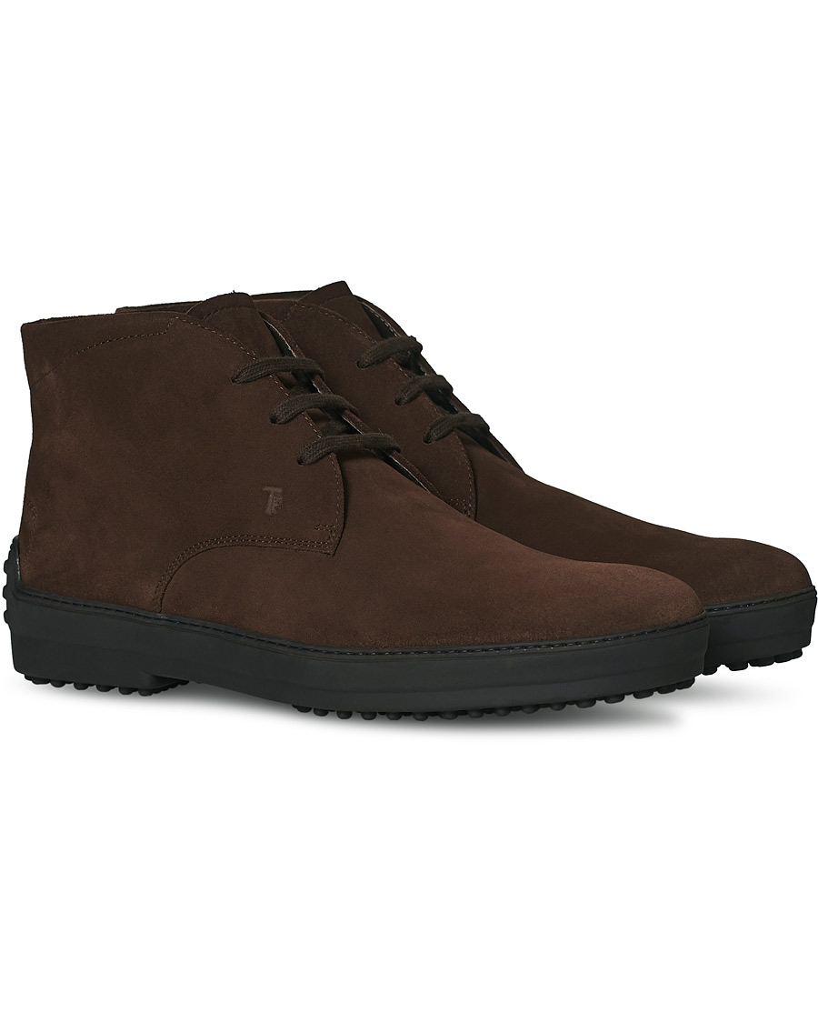Men | Lace-up Boots | Tod's | Winter Gommini Boots Dark Brown Suede