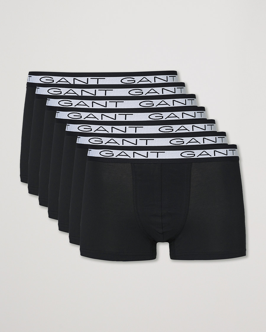 Men | Underwear & Socks | GANT | 7-Pack Trunks Black