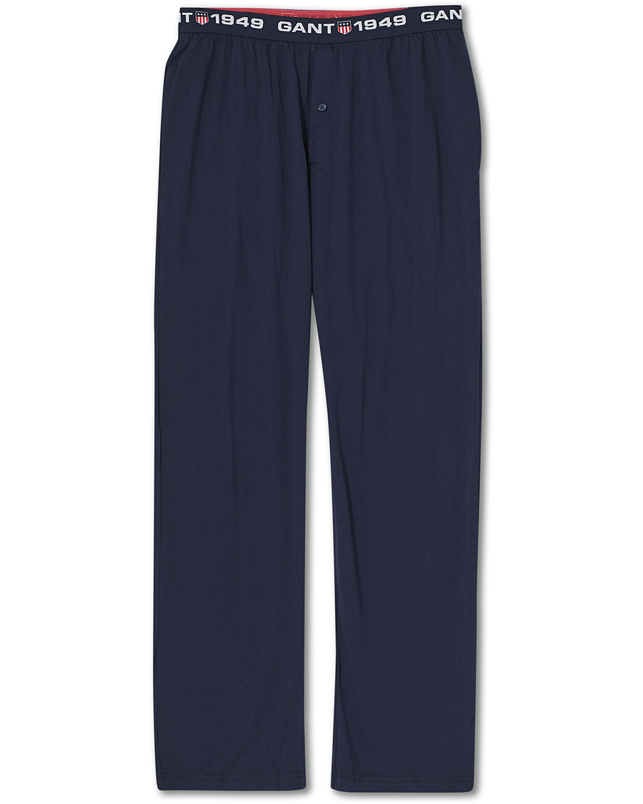 Men | Trousers | GANT | Retro Shield Jersey Pants Evening Blue
