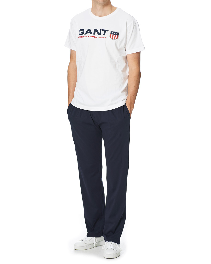 Men | Trousers | GANT | Retro Shield Jersey Pants Evening Blue