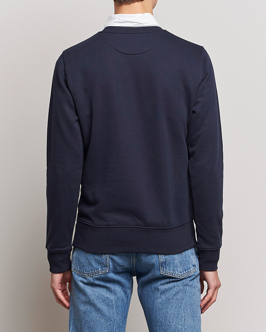 Men | Sweaters & Knitwear | GANT | Original Crew Neck Sweatshirt Evening Blue