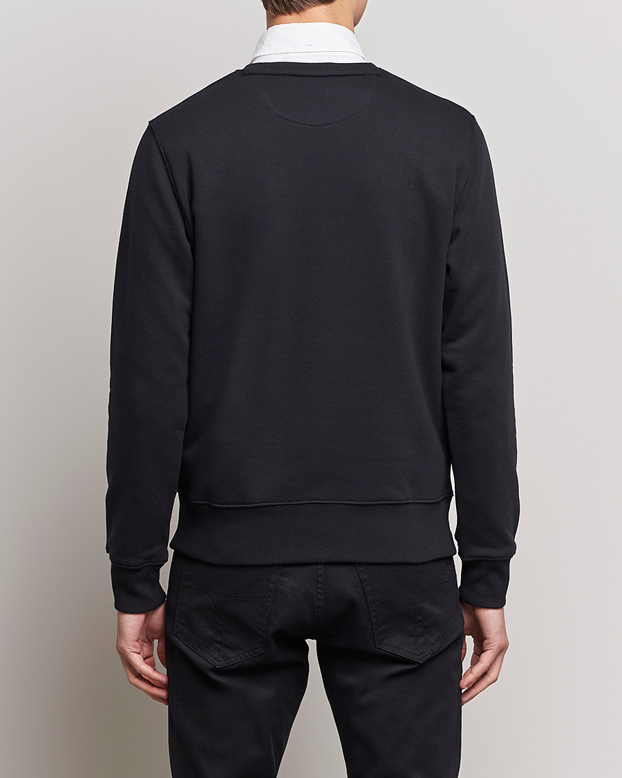 Men | Sweaters & Knitwear | GANT | Original Shield Logo Crew Neck Sweatshirt Black